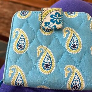 Vera Bradley paisley blue wallet.